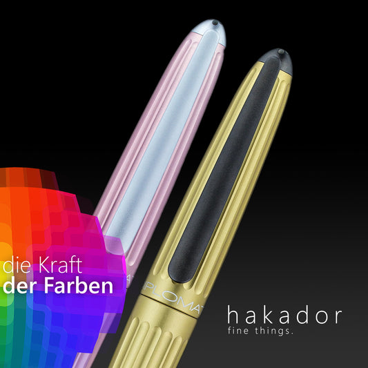 Edle Schreibgeräte in trendigen und zeitlosen Farben.