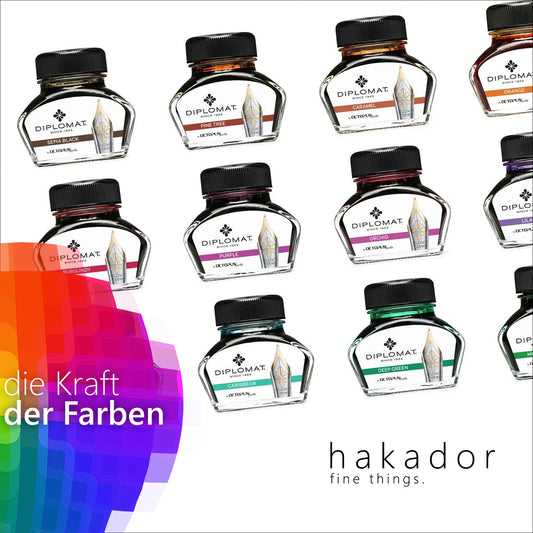 Hochwertige Tinten von Diplomat in den unterschiedlichsten Farben - bei uns im Shop verfügbar.