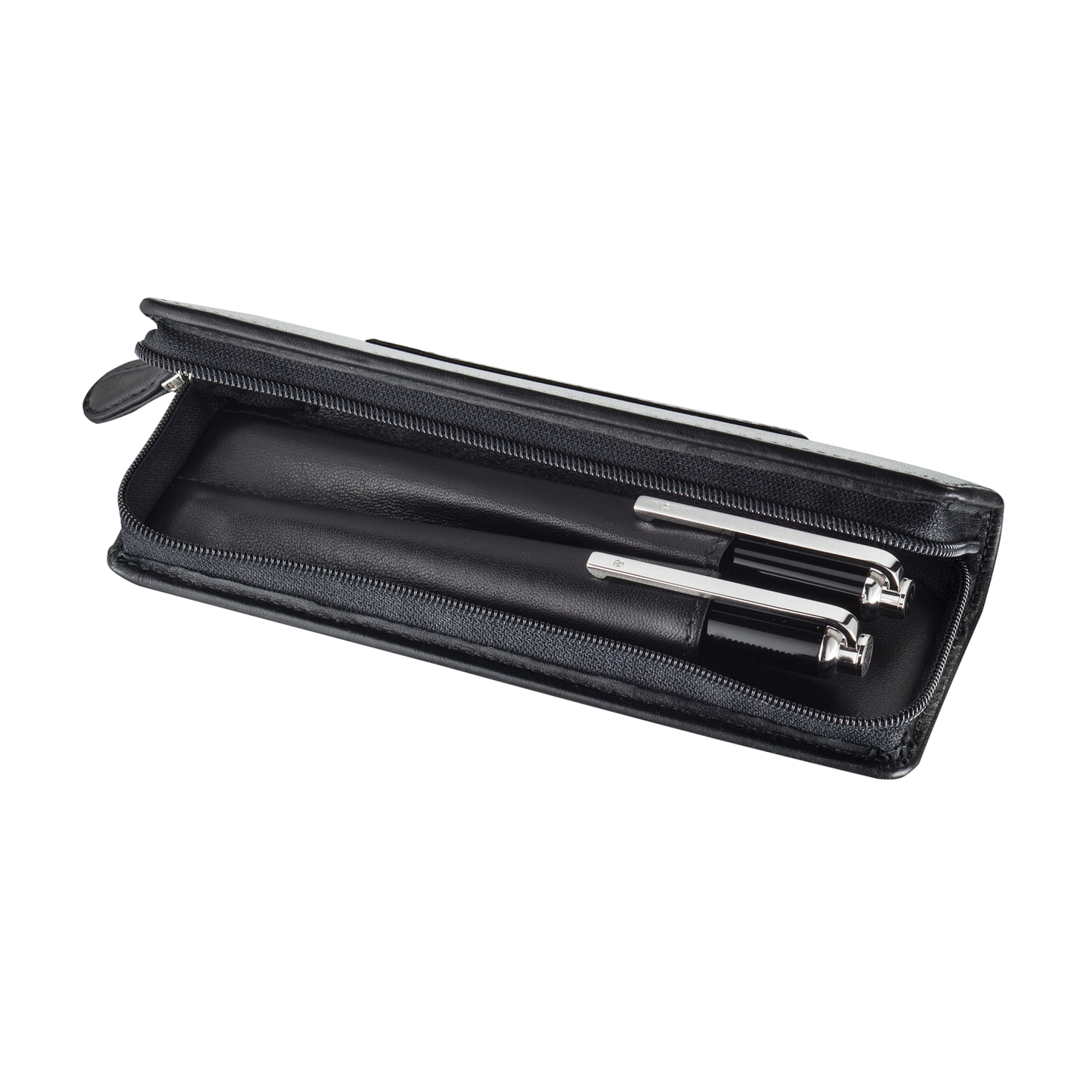 Waldmann Lederetui 2 Schreibgeräte mit Reißverschluss