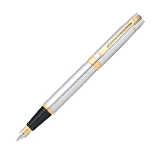 Sheaffer Füllfederhalter 300 verchromt mit goldfarbenen Beschlägen