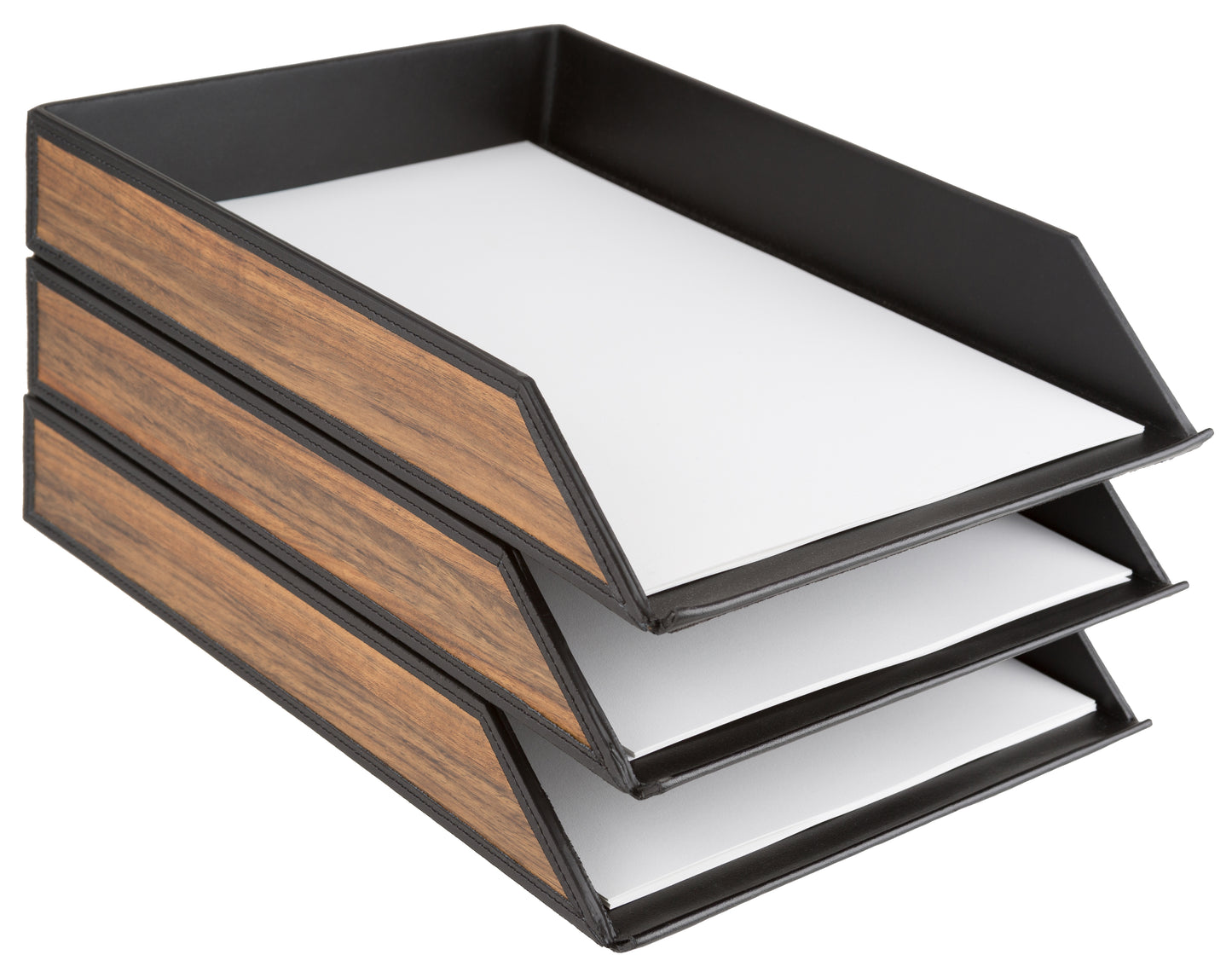 Sebastian Sturm Ablagefach HENRY | Echtes Holz und schwarzes Leder