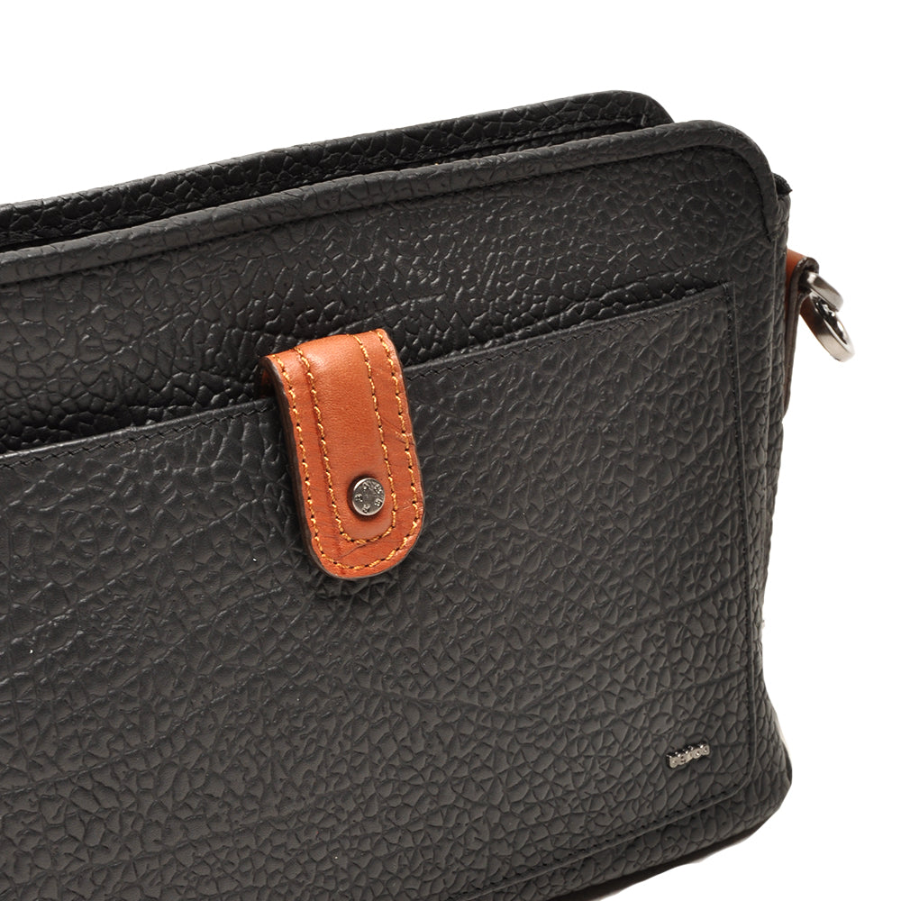 Berba Crossbody Bag Chamonix Schwarz | Echtes Leder