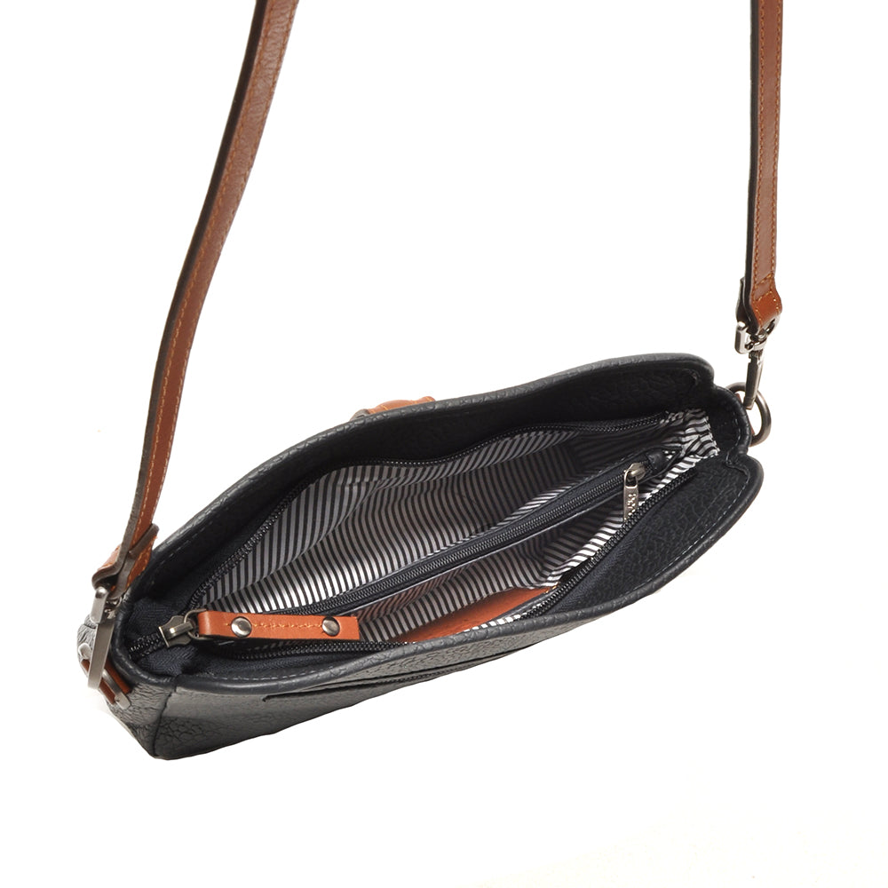 Berba Crossbody Bag Chamonix Schwarz | Echtes Leder