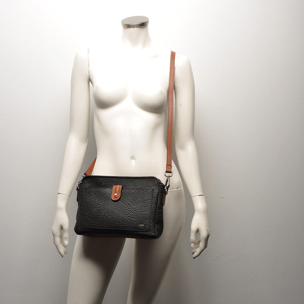 Berba Crossbody Bag Chamonix Schwarz | Echtes Leder