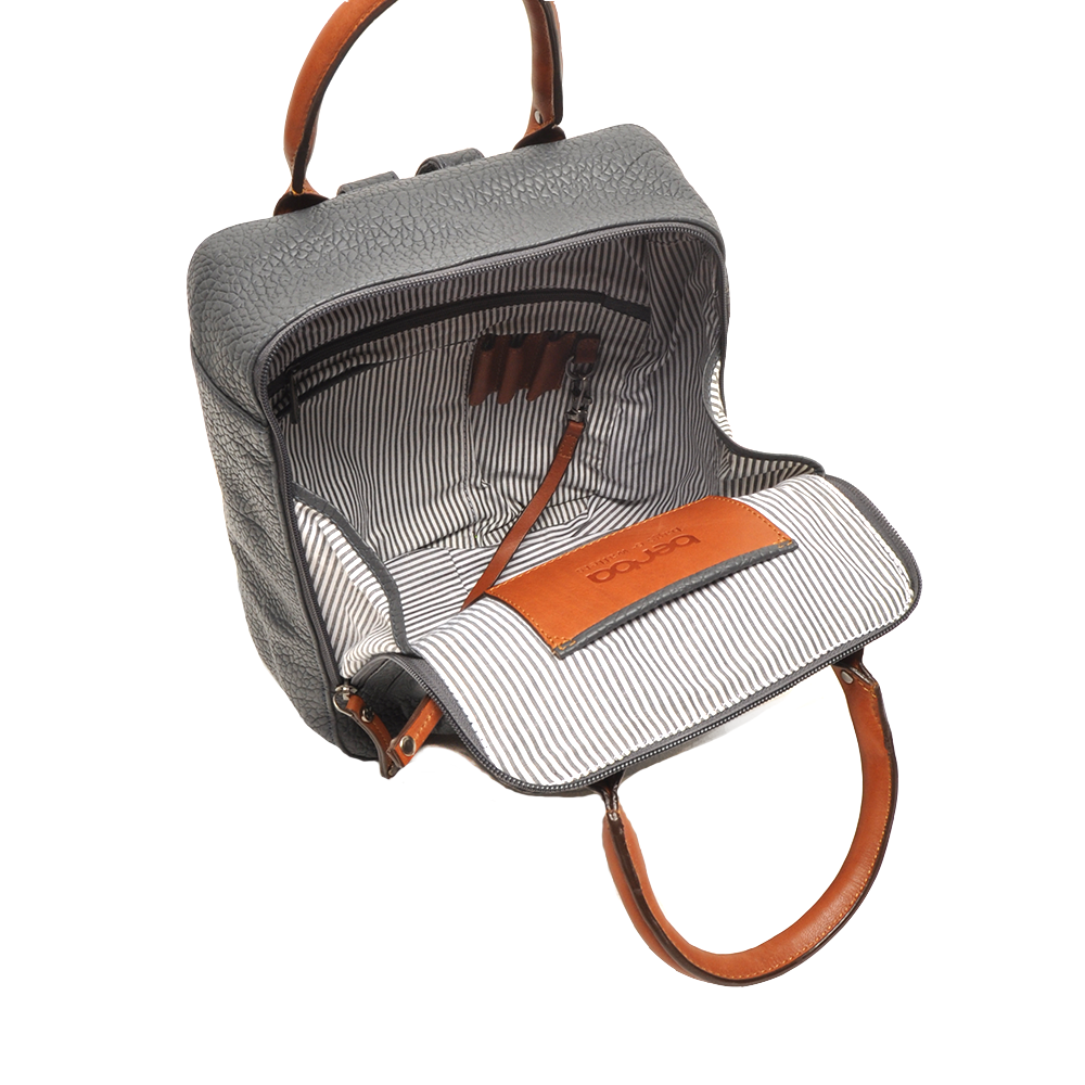 Berba Rucksack Chamonix Navy | Echtes Leder