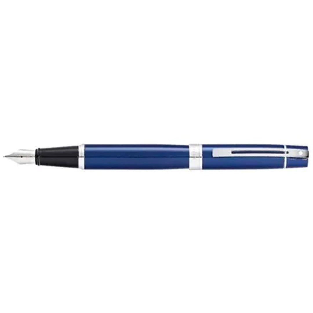 Sheaffer Füllfederhalter 300 blauer Schaft mit verchromten Beschlägen