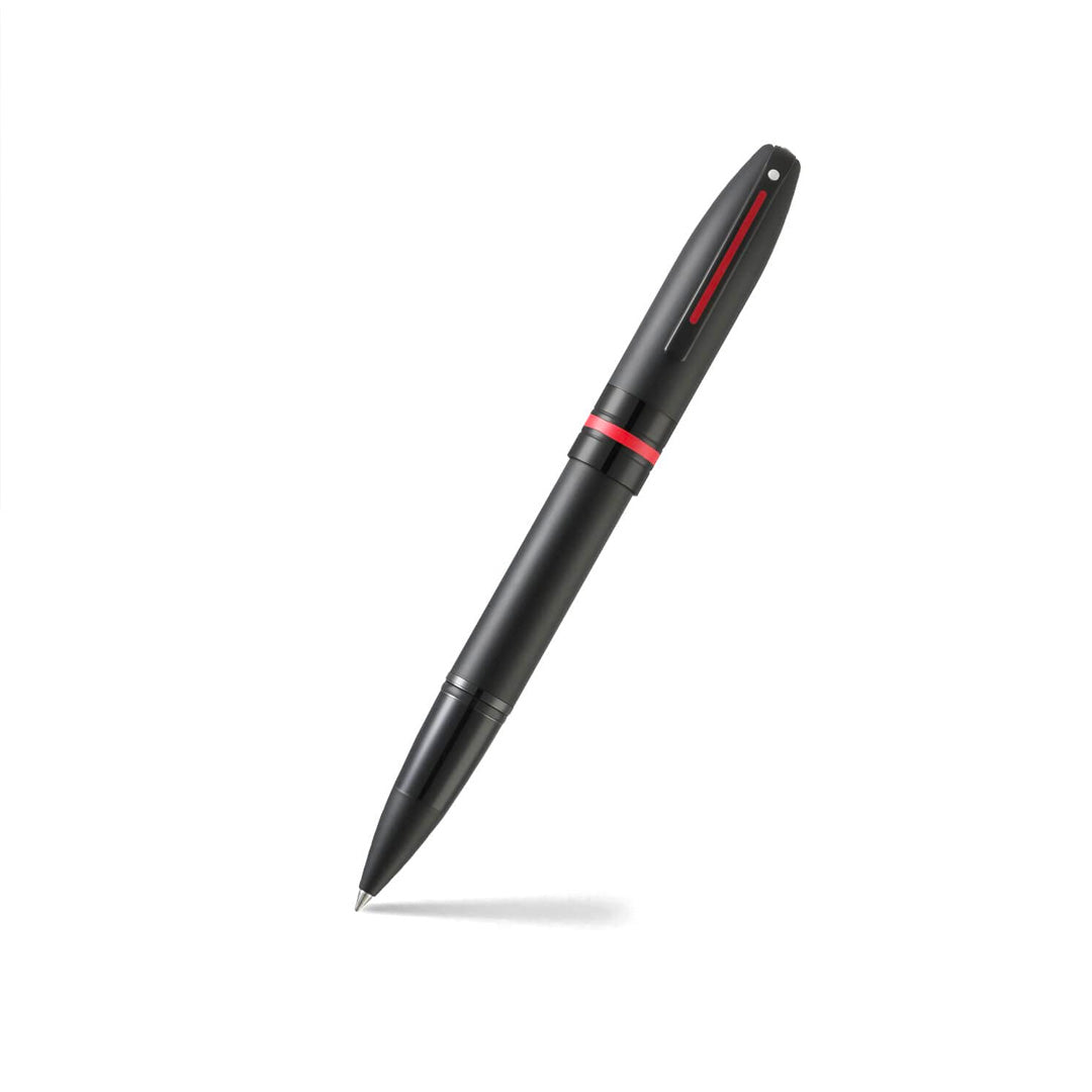 Sheaffer Tintenroller Icon mattschwarz mit roten PVD-Beschlägen