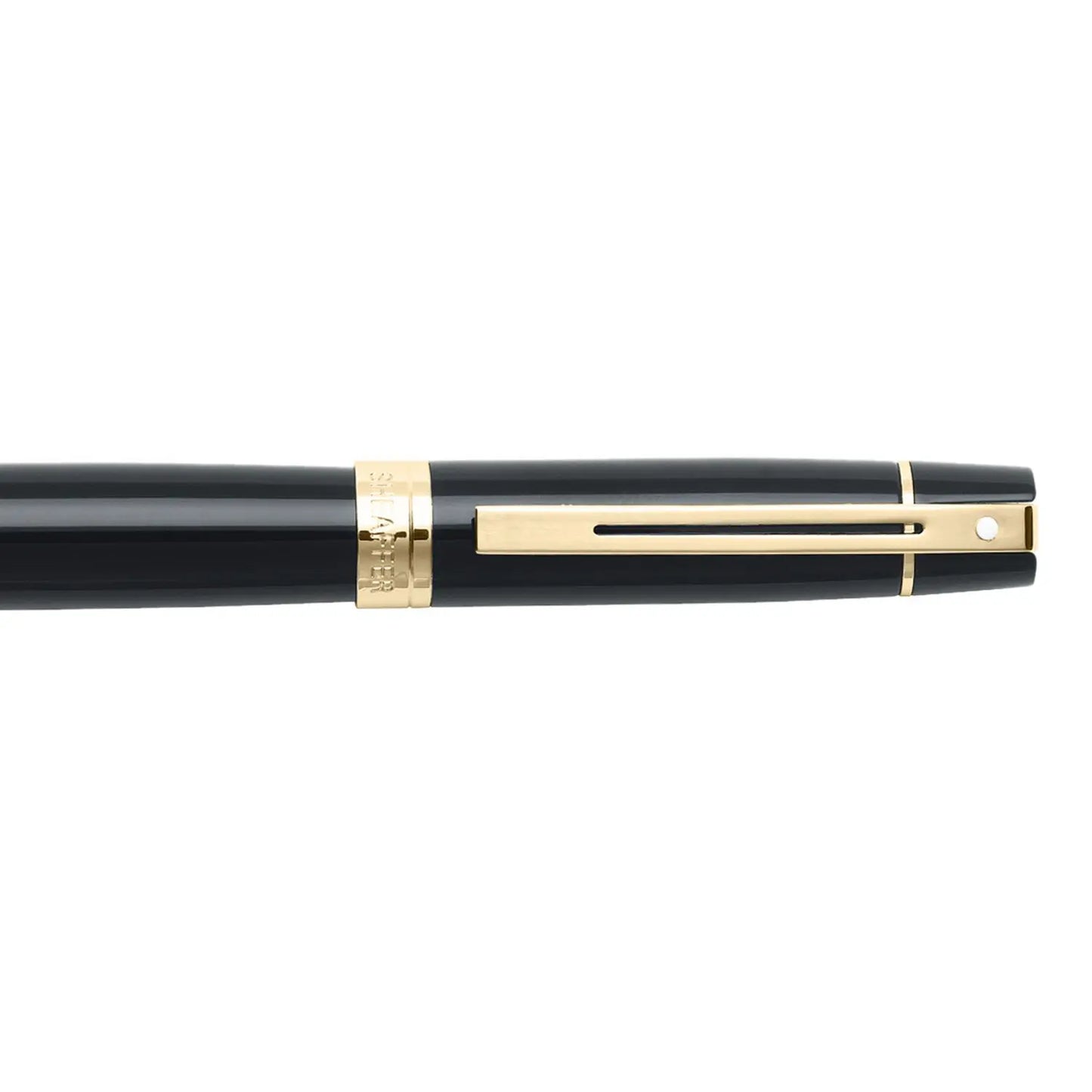Sheaffer Tintenroller 300 schwarzer Schaft mit goldfarbenen Beschlägen