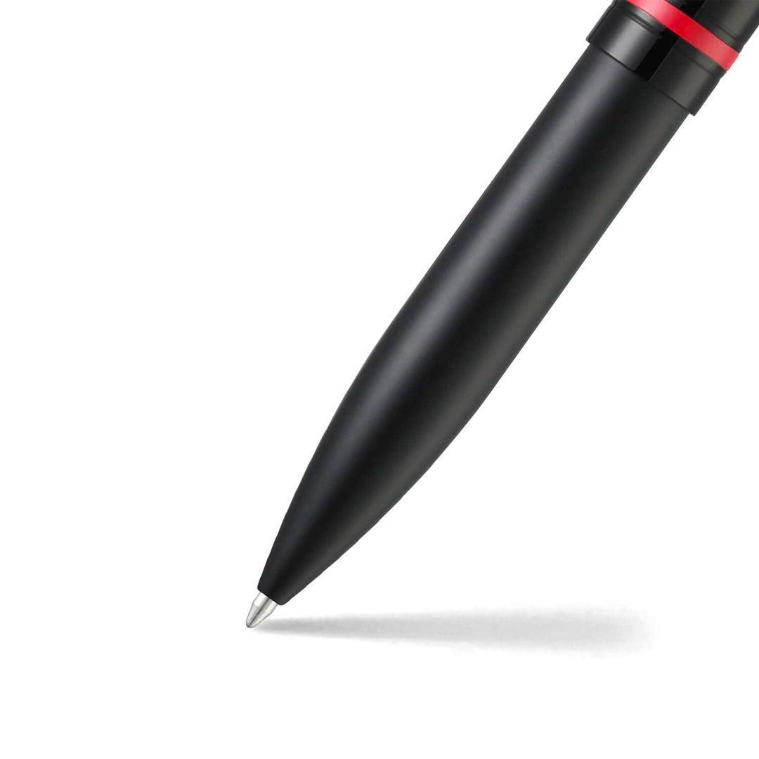 Sheaffer Kugelschreiber Icon mattschwarz mit roten PVD-Beschlägen