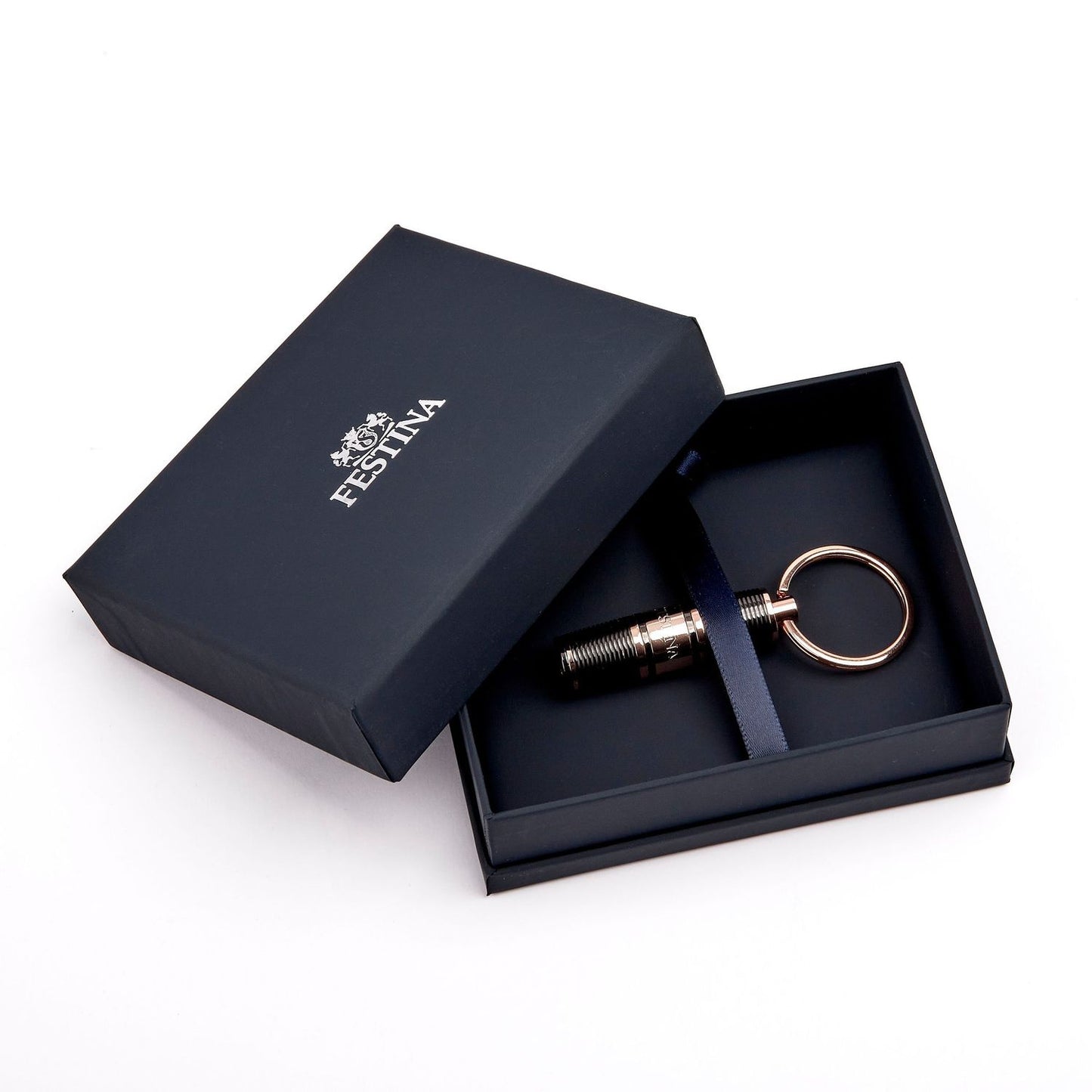 Festina Schlüsselring Bold Stripe Gun & Rosegold