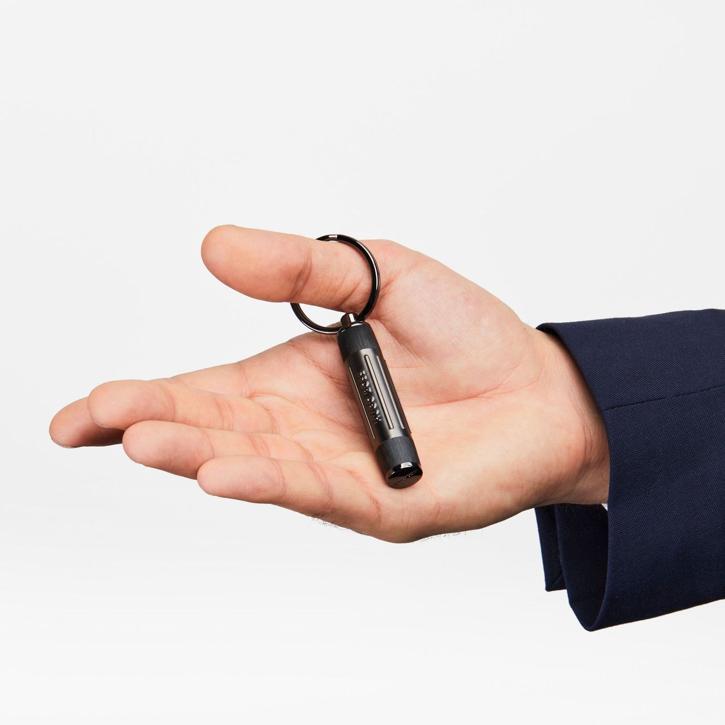 Hugo Boss Schlüsselring Gear Ribs Black