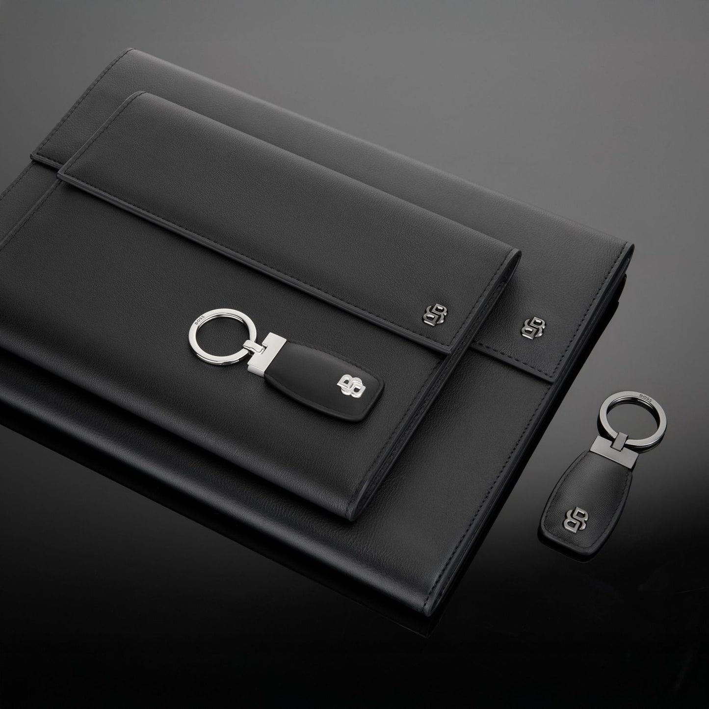 Hugo Boss A5 Schreibmappe Double B Black & Gun