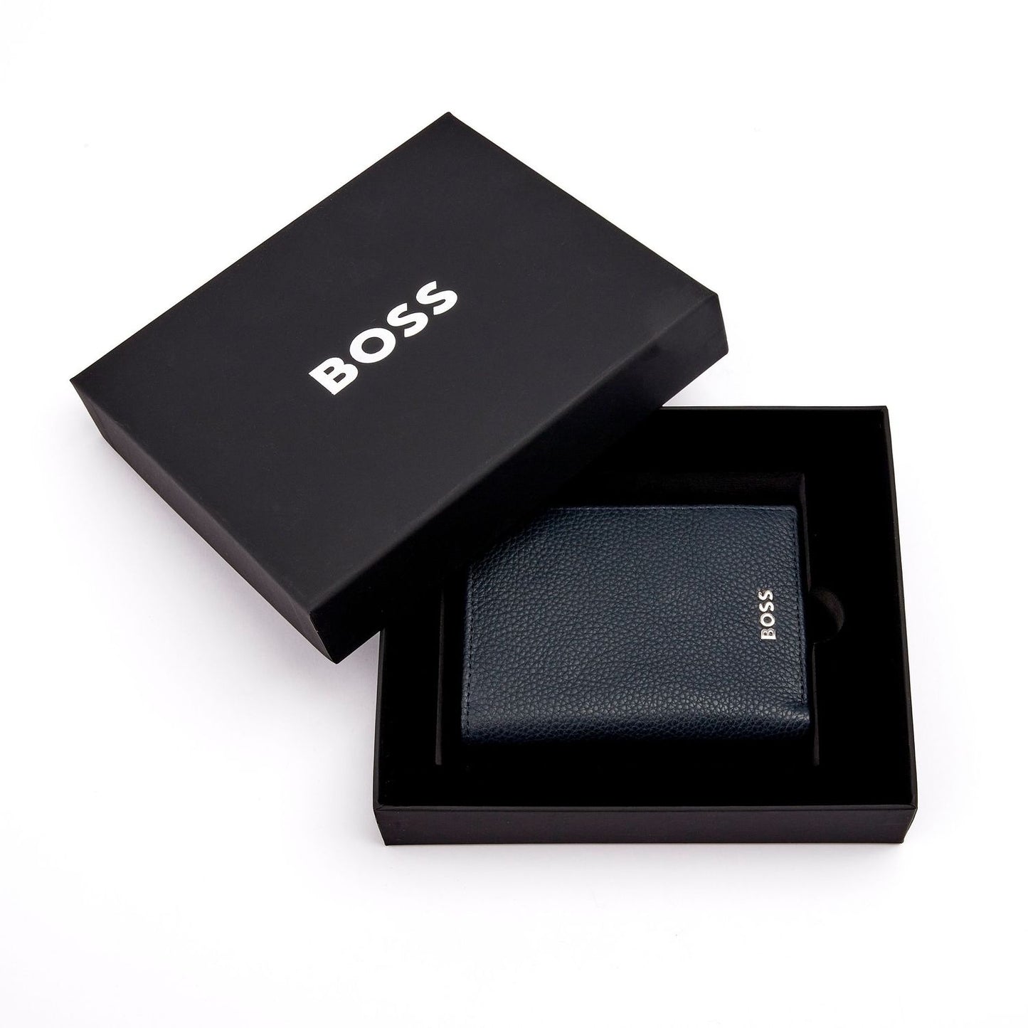 Hugo Boss Kartenetui Trifold Classic Grained Navy