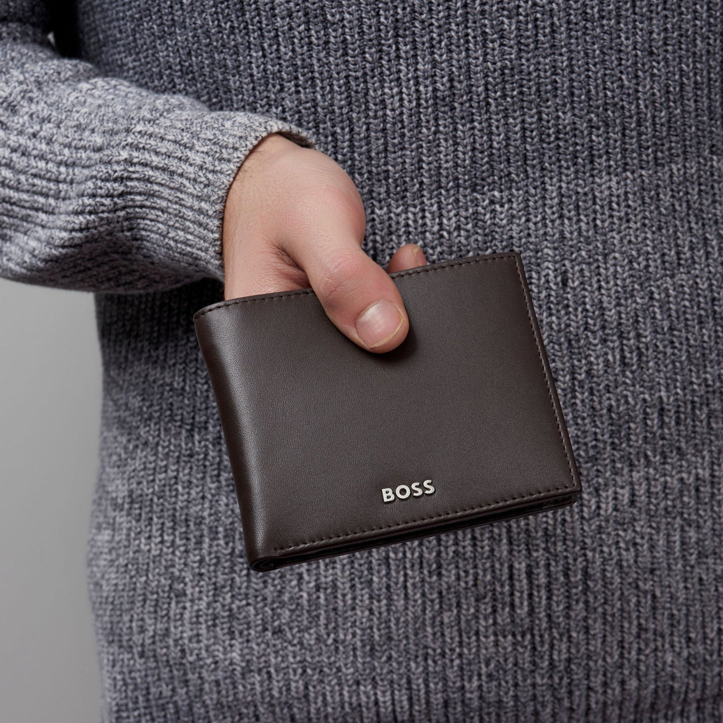 Hugo Boss Brieftasche mit Klappe Classic Smooth Brown