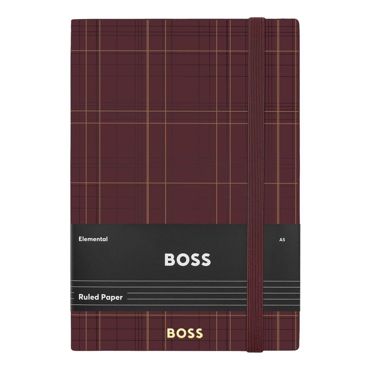 Hugo Boss A5 Notizbuch Checkered Burgundy Lined