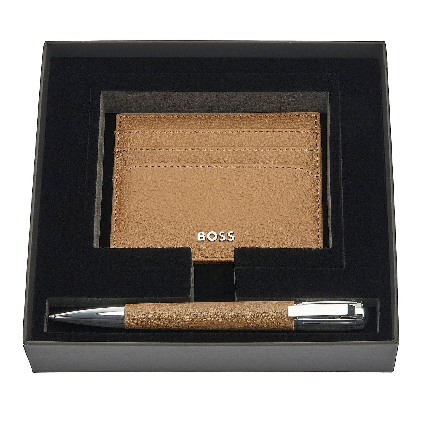 Hugo Boss Set HUGO BOSS Camel (kugelschreiber & visitenkartenetui)