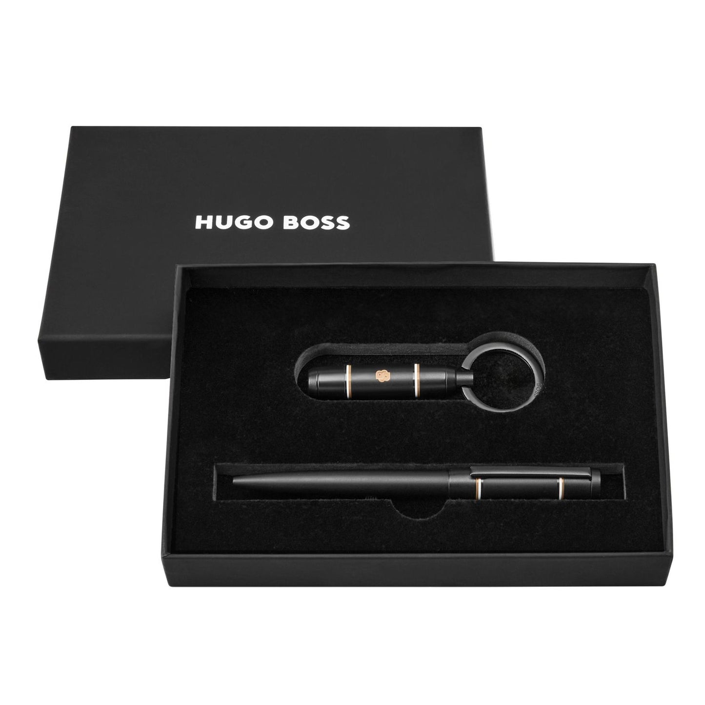 Hugo Boss Set Rive Varsity Black (kugelschreiber & schlüsselring)