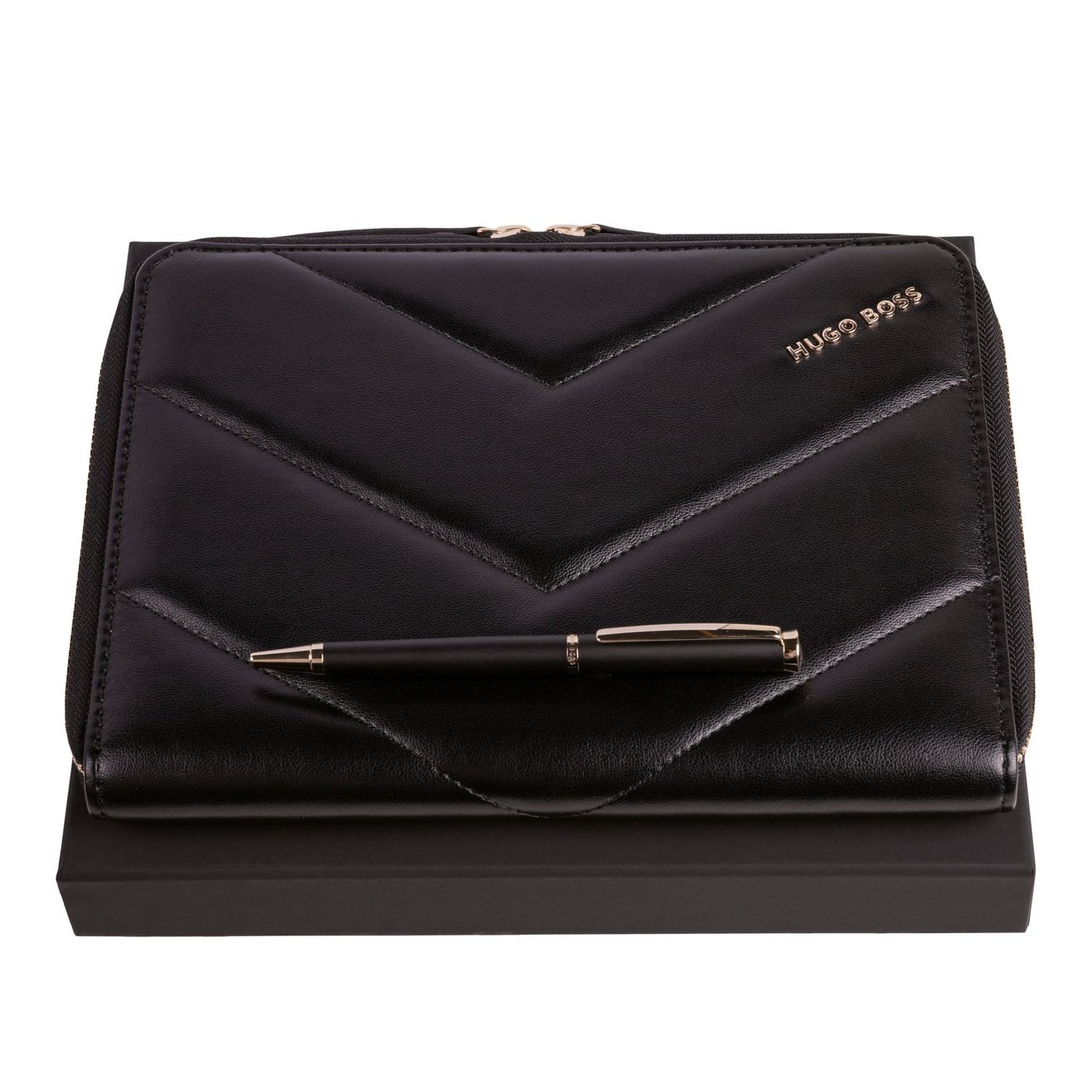 Hugo Boss Set HUGO BOSS Black (Kugelschreiber & A5 Konferenzmappe)