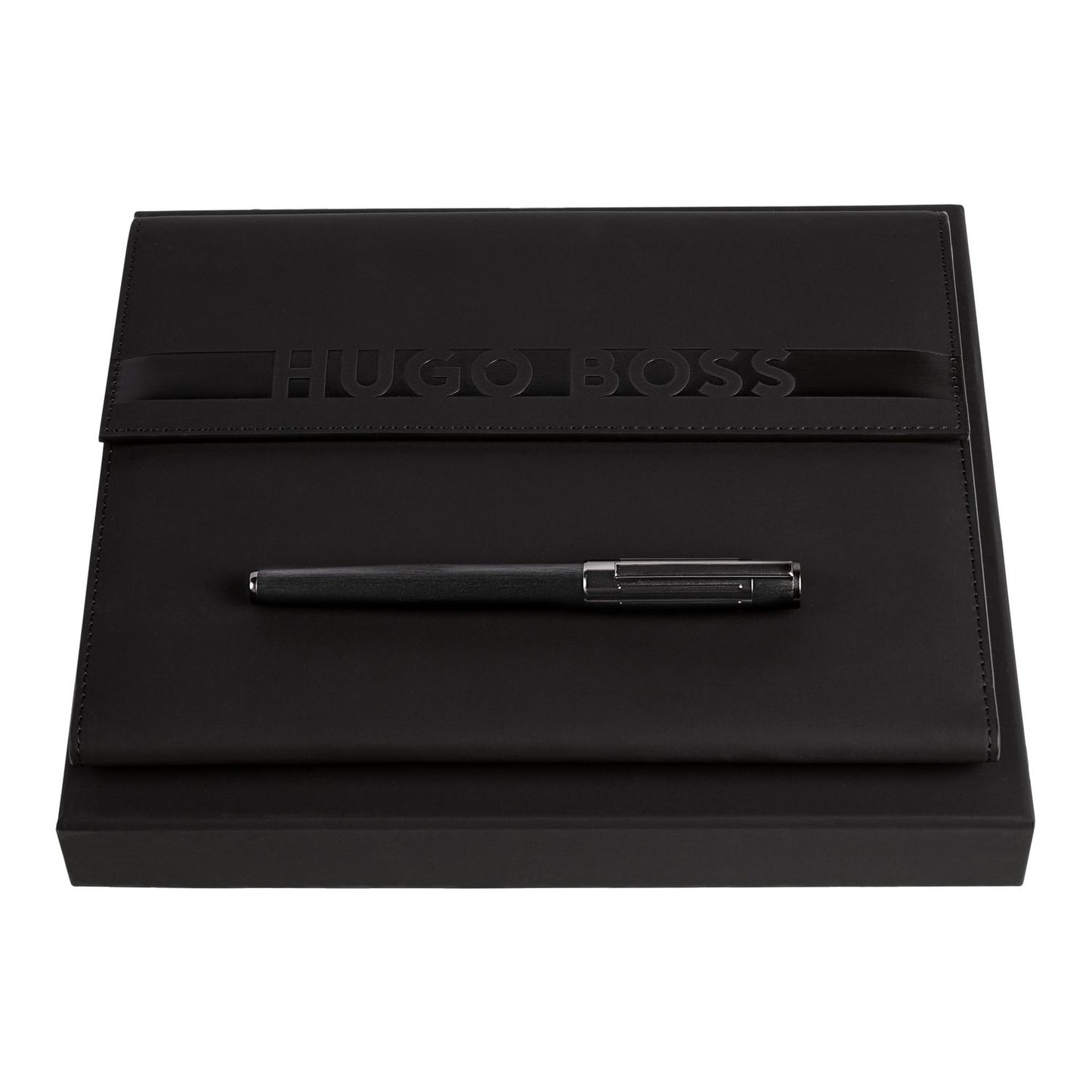 Hugo Boss Set HUGO BOSS Black (Tintenroller & A5 Schreibmappe)