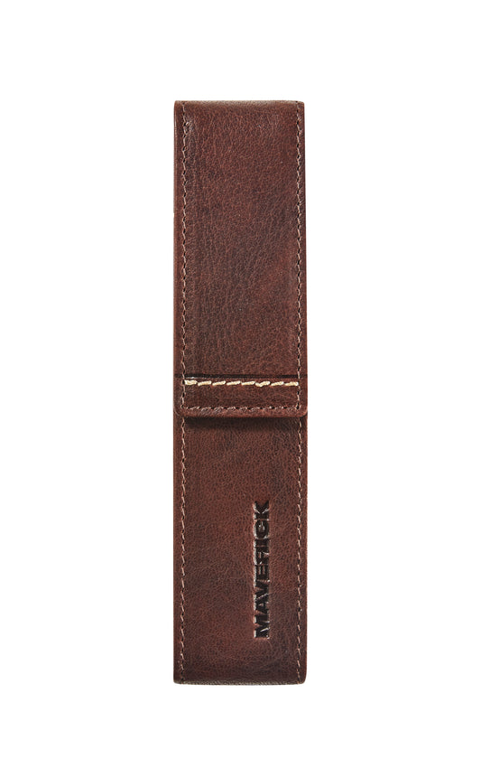 Maverick Stifte-Etui ROUGH GEAR Braun für 1 Stift | Echtes Leder