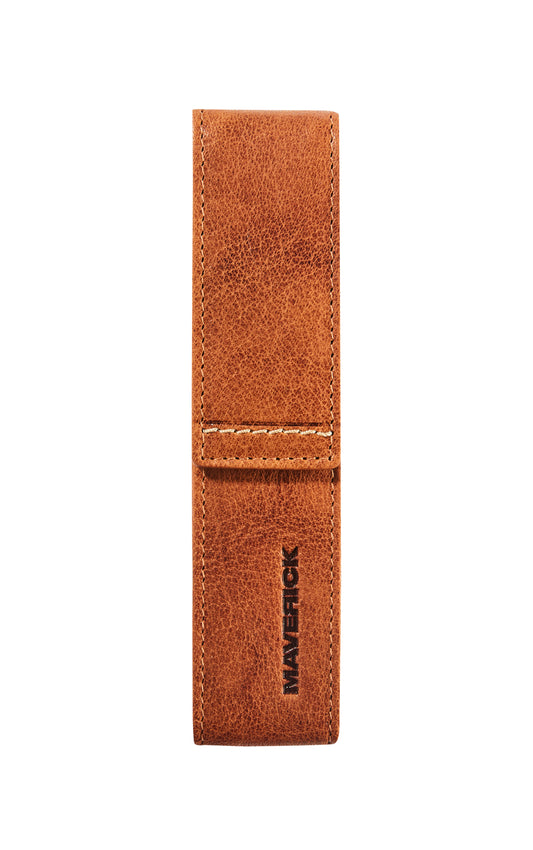 Maverick Stifte-Etui ROUGH GEAR Cognac für 1 Stift | Echtes Leder