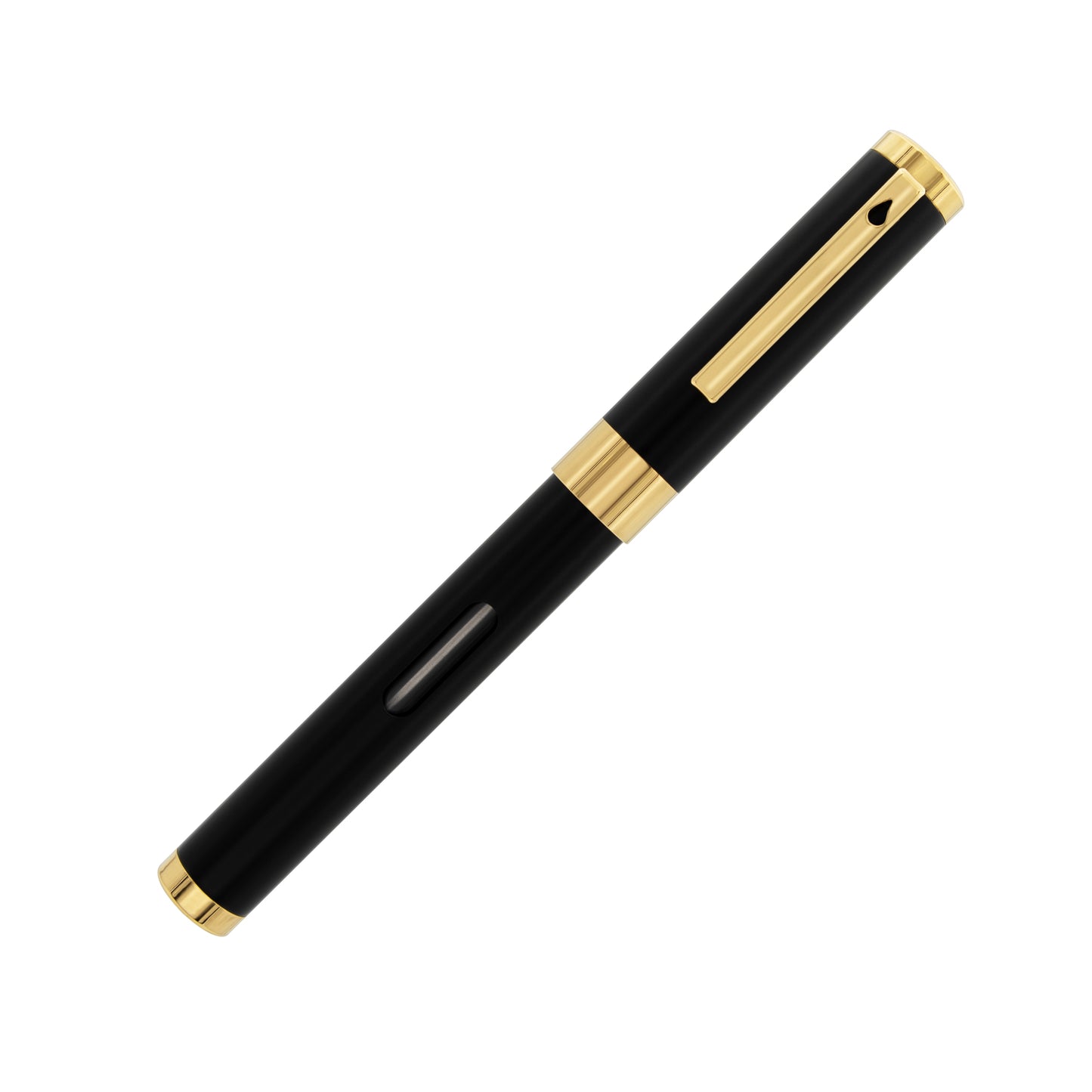Diplomat Füllfederhalter NEXUS mit Tintenglas Schwarz/Gold 14k