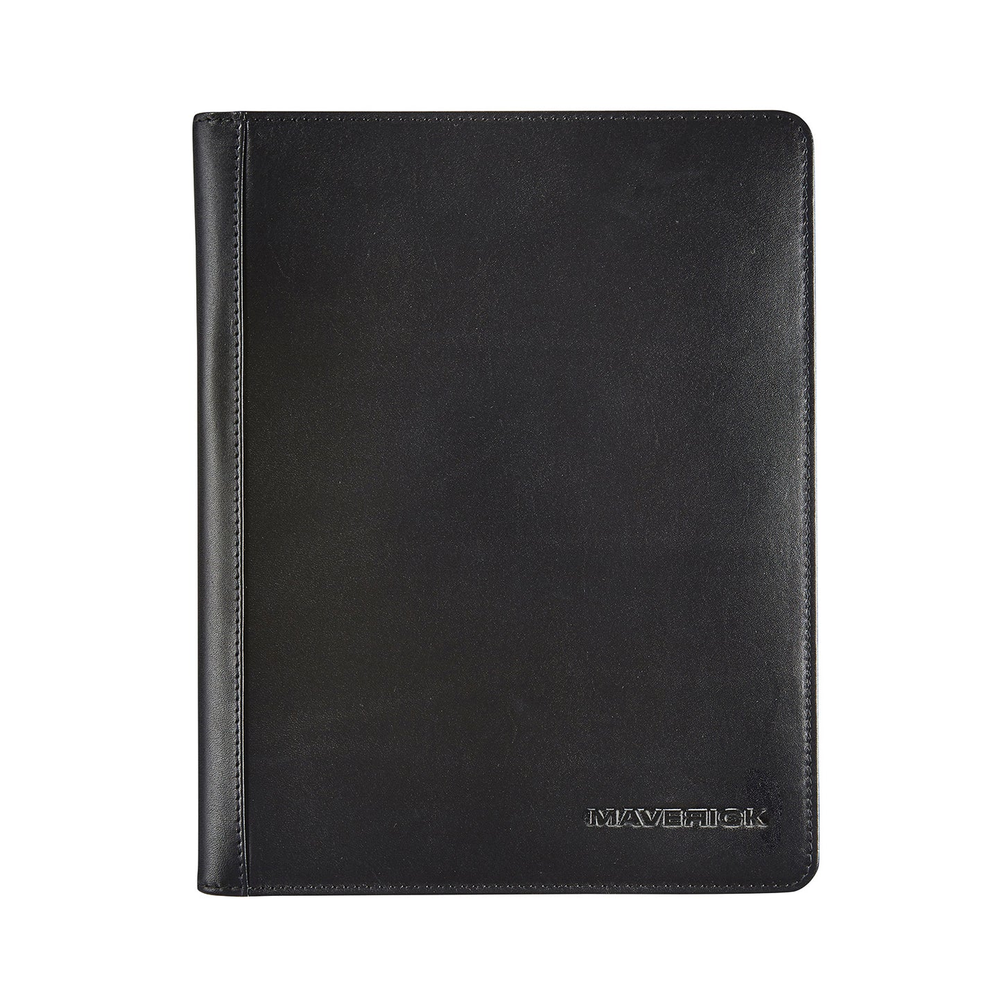 Maverick Konferenzmappe All Black aus echtem Leder in Größe A5