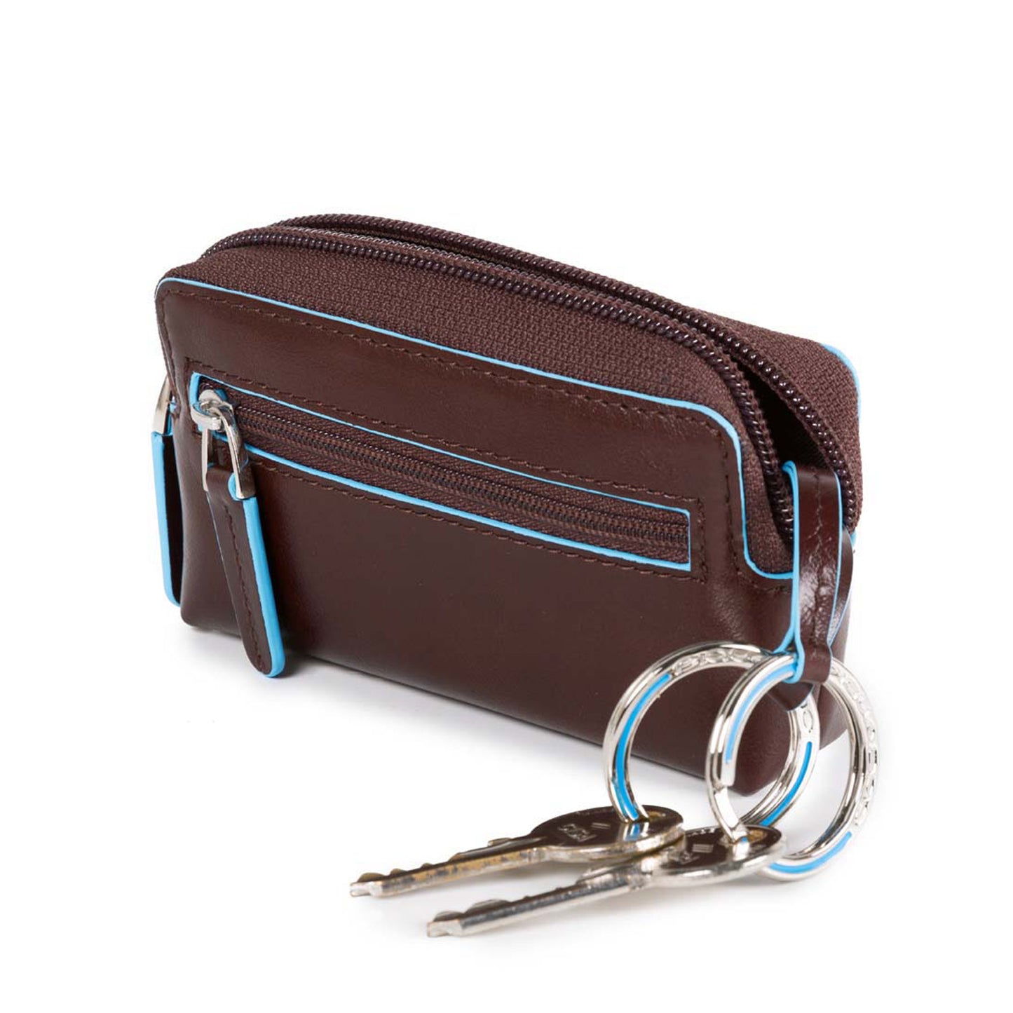 Piquadro Schlüsselmappe PC4216B2 Blue Square Mahagoni | Echtes Leder