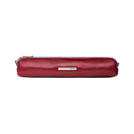 Piquadro Stifte-Etui AC974B2 Blue Square Red | Echtes Leder