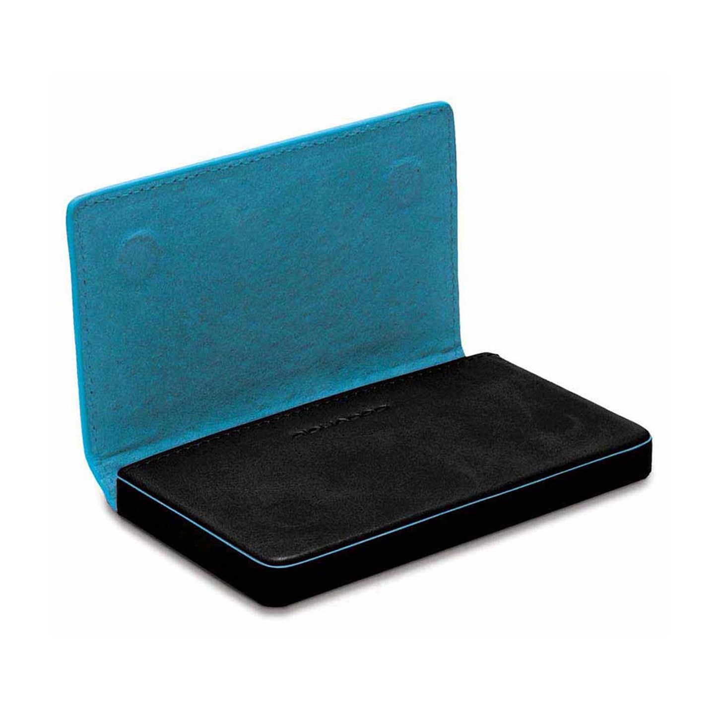 Piquadro Visitenkarten-Etui PP1263B2 Blue Square Black | Echtes Leder
