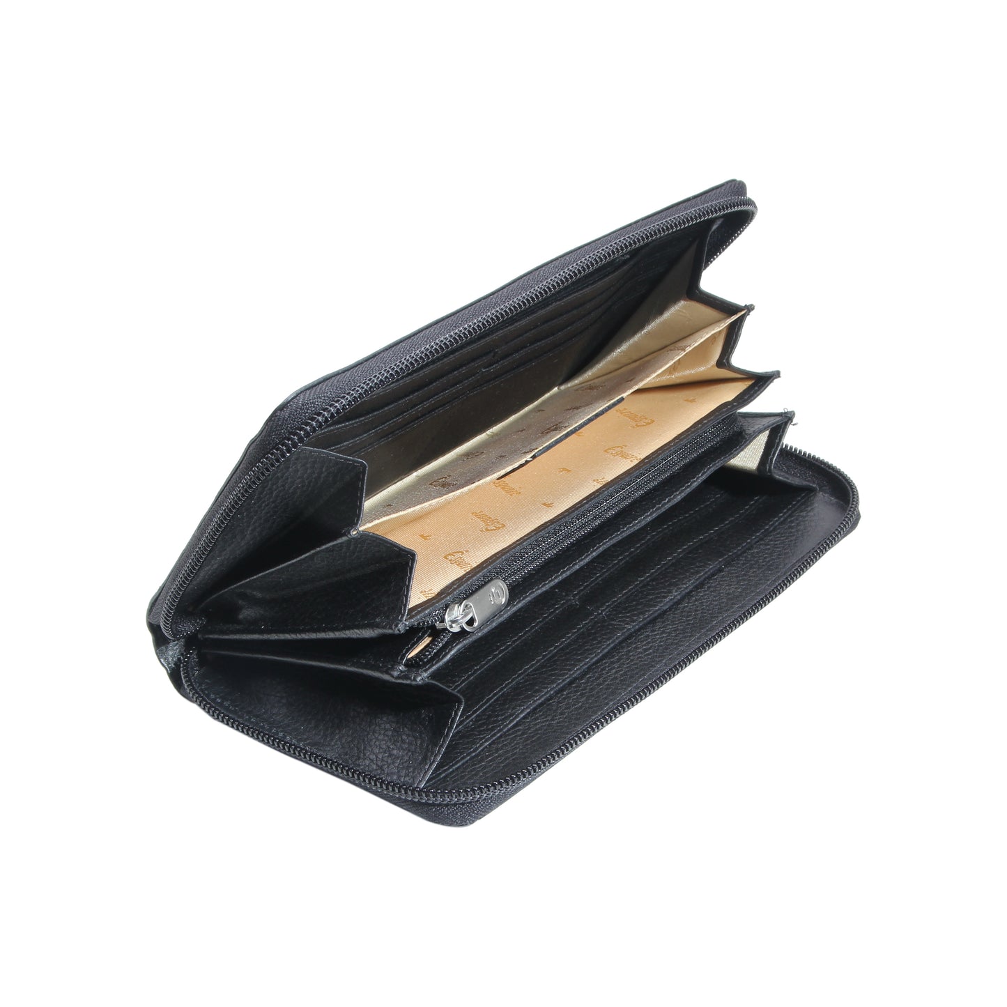 Esquire Damenbörse PRIMAVERA Schwarz Lang 19610500 | Echtes Leder