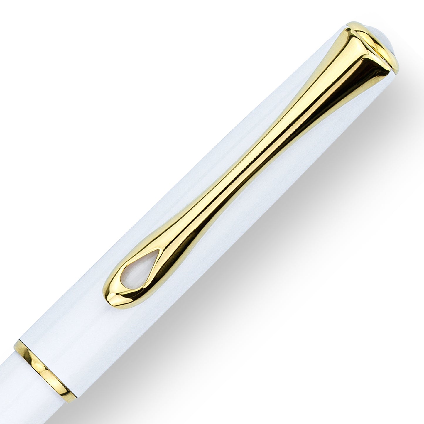Diplomat Kugelschreiber TRAVELLER Snowwhite vergoldet