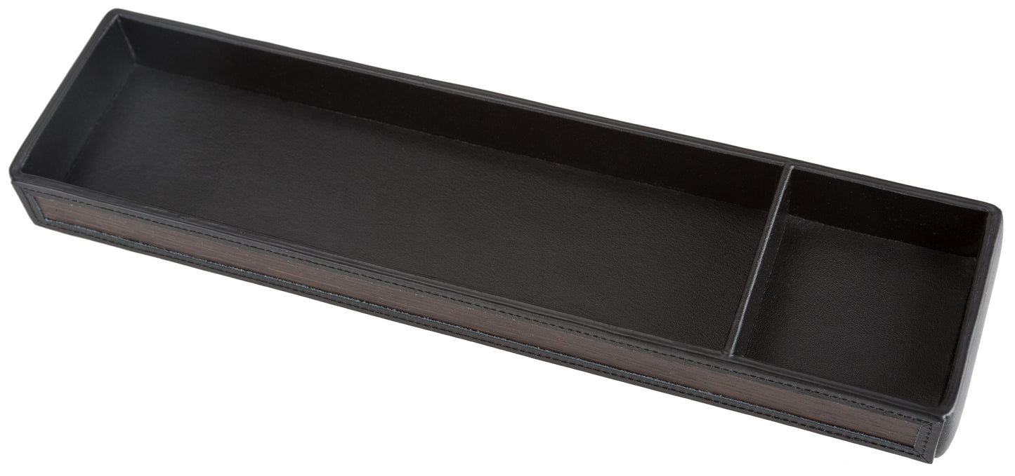 Sebastian Sturm Stifteschale FRANKIE | Echtes Holz Räuchereiche und schwarzes Leder