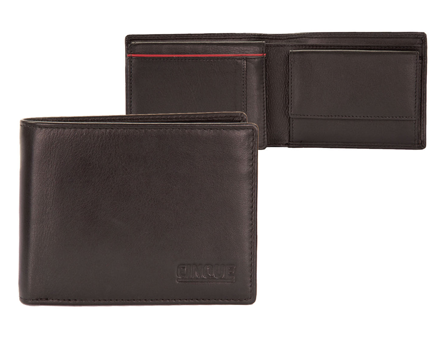 Cinque Minibörse MINA Schwarz | Echtes Leder