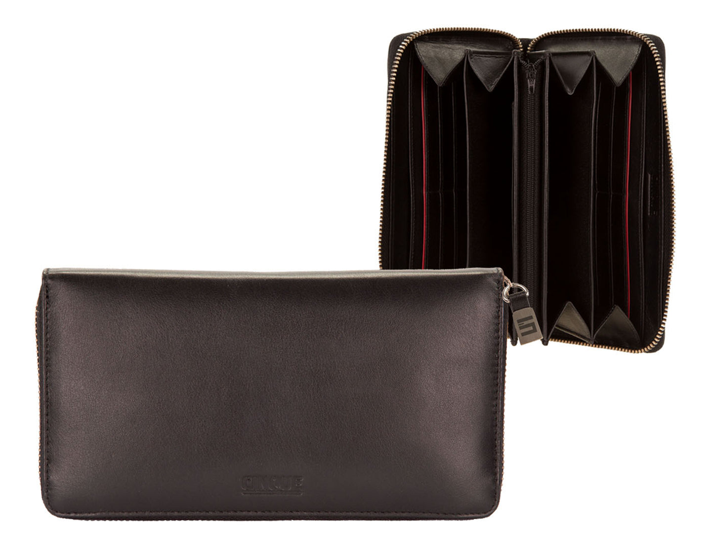 Cinque Langbörse MINA Schwarz | Echtes Leder