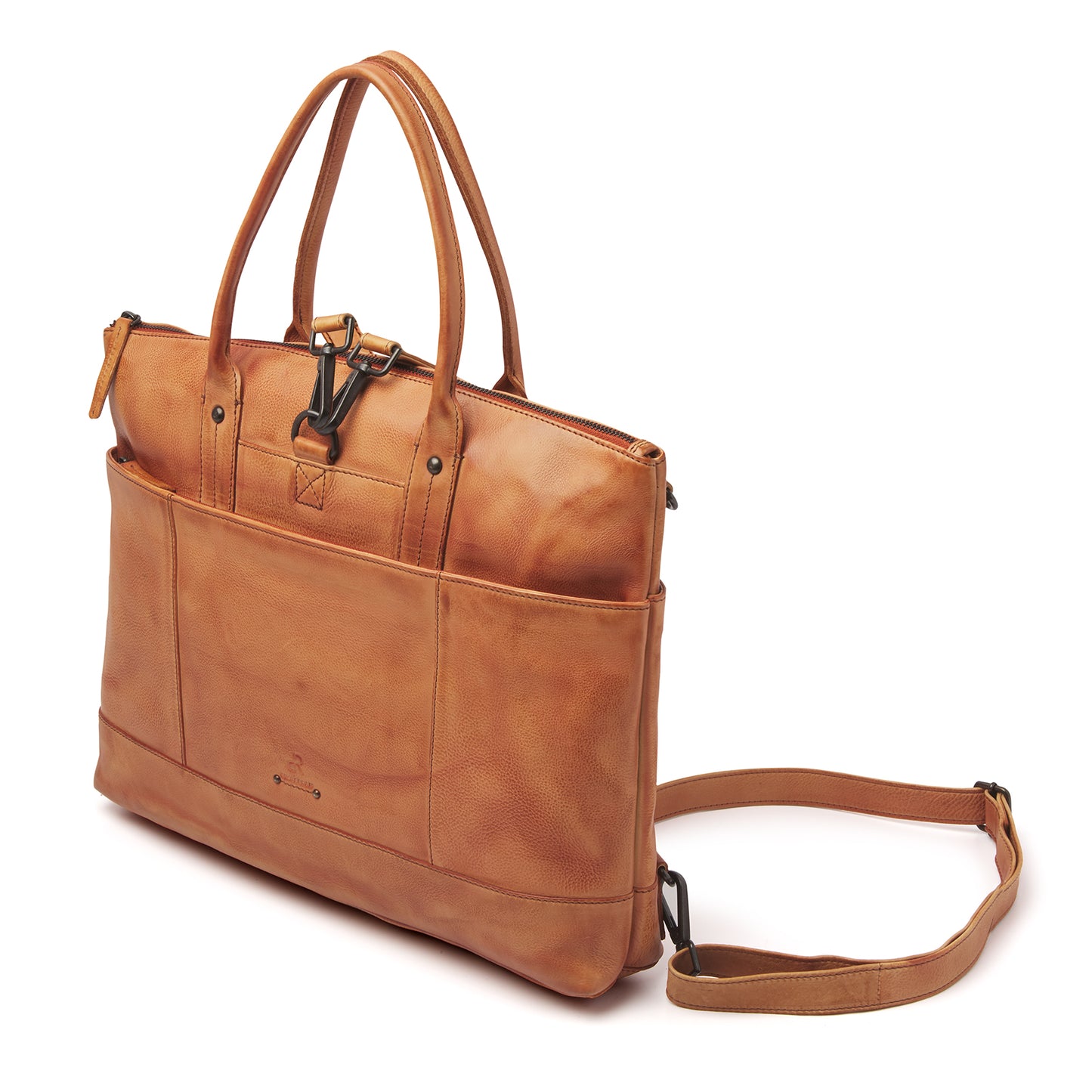 dR Amsterdam Aktentasche TAMPA Camel 933579 | Echtes Leder