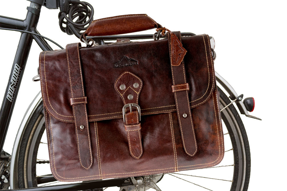 Alpenleder Multifunktionstasche BROOKS Brandy | Echtes Büffel-Leder