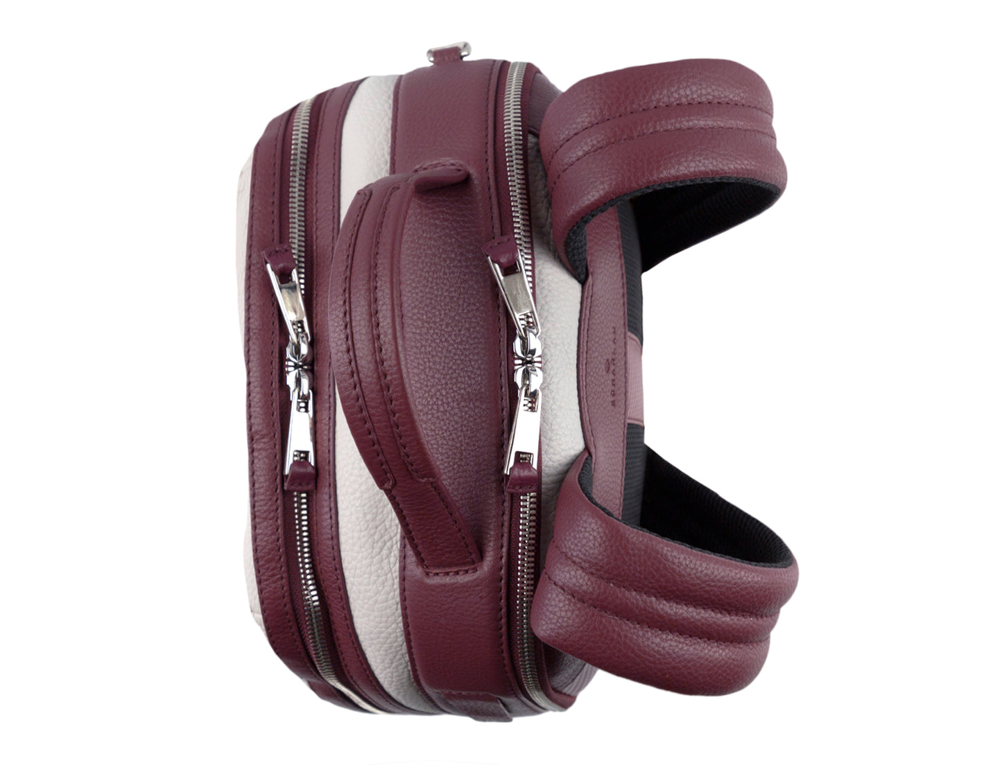 Scharlau Rucksack NIELSEN Burgundy - Off-white | Echtes Leder