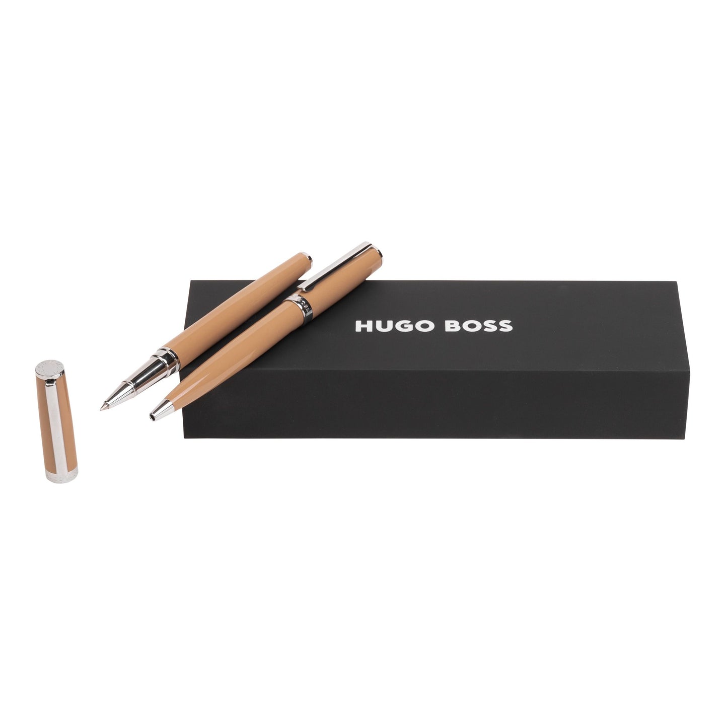 Hugo Boss Schreibset GEAR ICON Camel | Kugelschreiber und Tintenroller