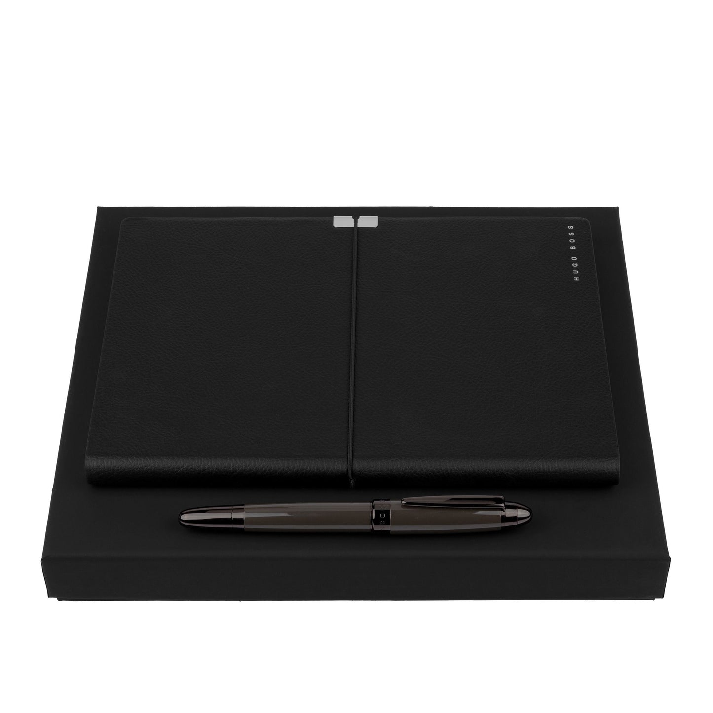 Hugo Boss Schreibset ICON Grey | Tintenroller und A5 Notizblock