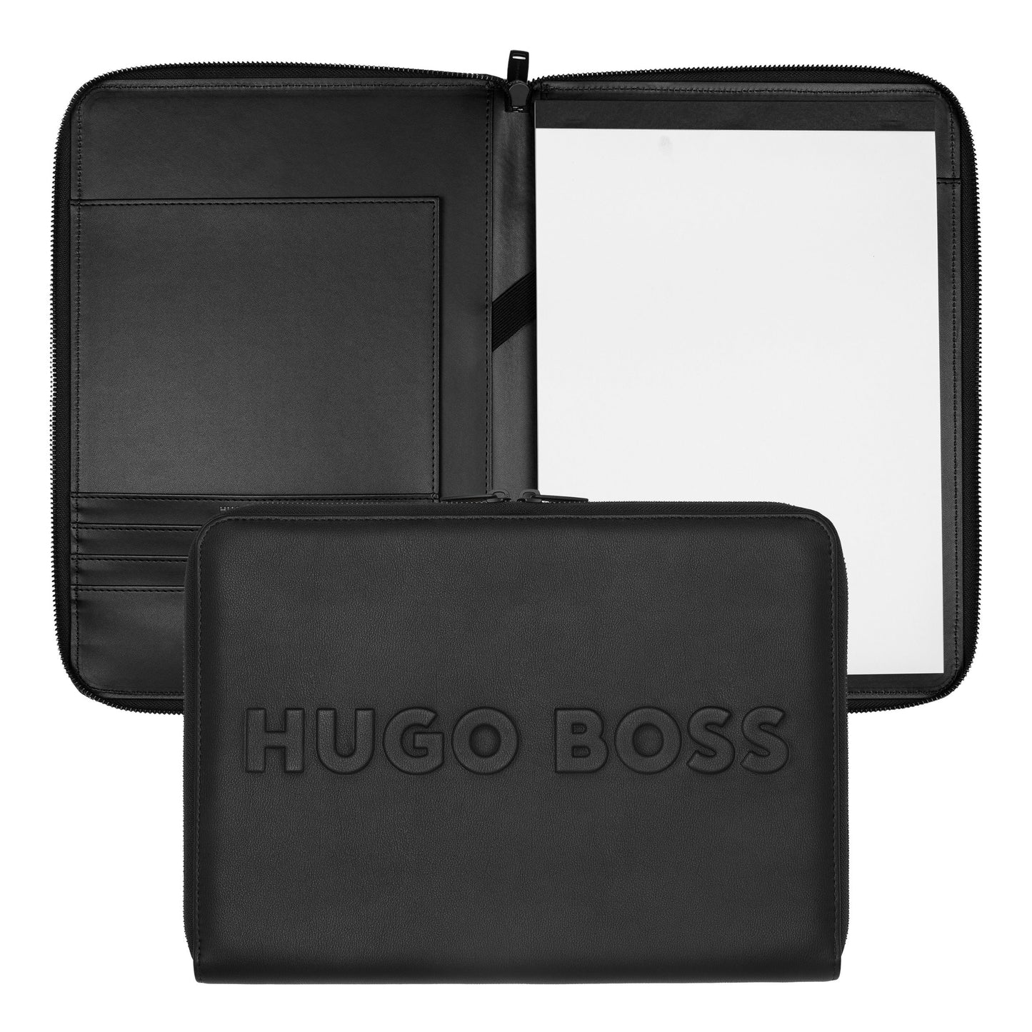 Hugo Boss Schreibset CLOUD Chrome | Kugelschreiber und A4 Schreibmappe