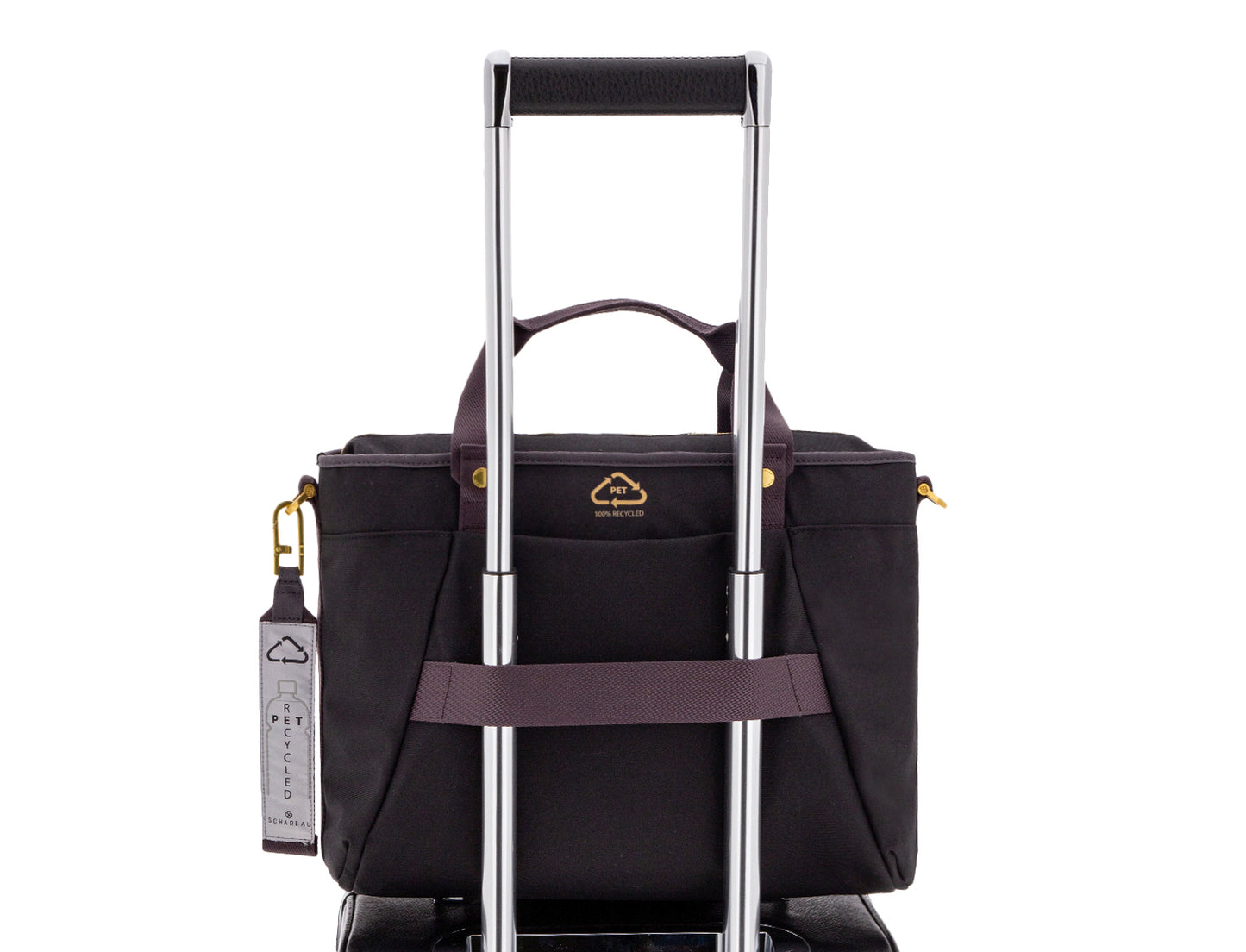 Scharlau Aktentasche STURT Black | 100% recycelte PET-Plastikflaschen