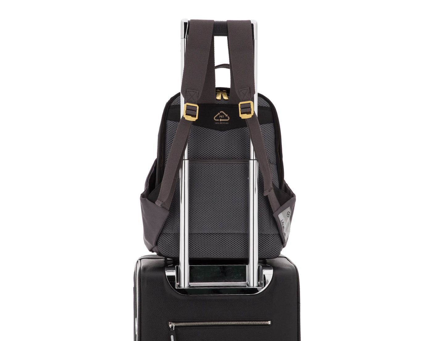 Scharlau Rucksack PEDIRKA Black | 100% recycelte PET-Plastikflaschen