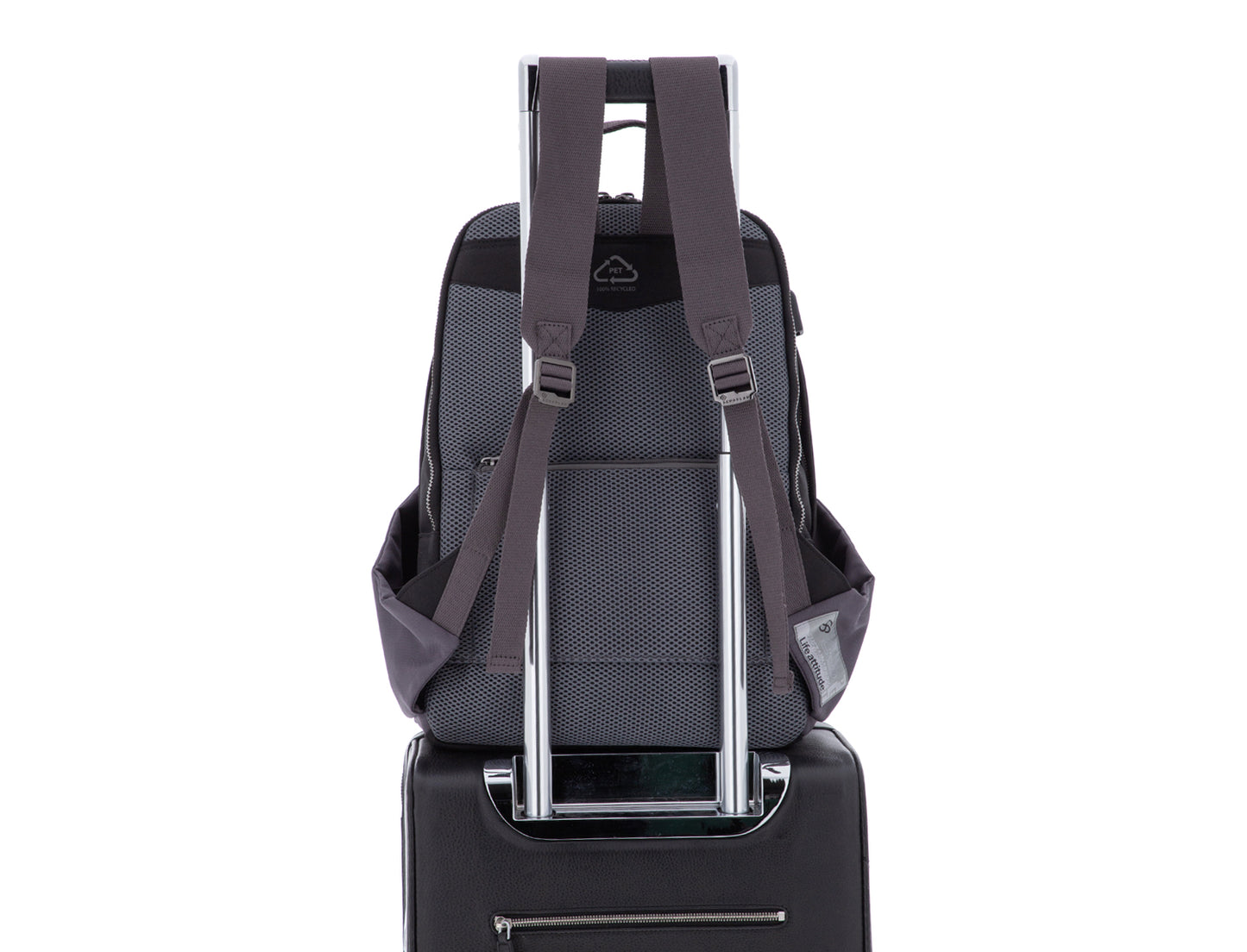 Scharlau Rucksack TANAMI Black | 100% recycelte PET-Plastikflaschen