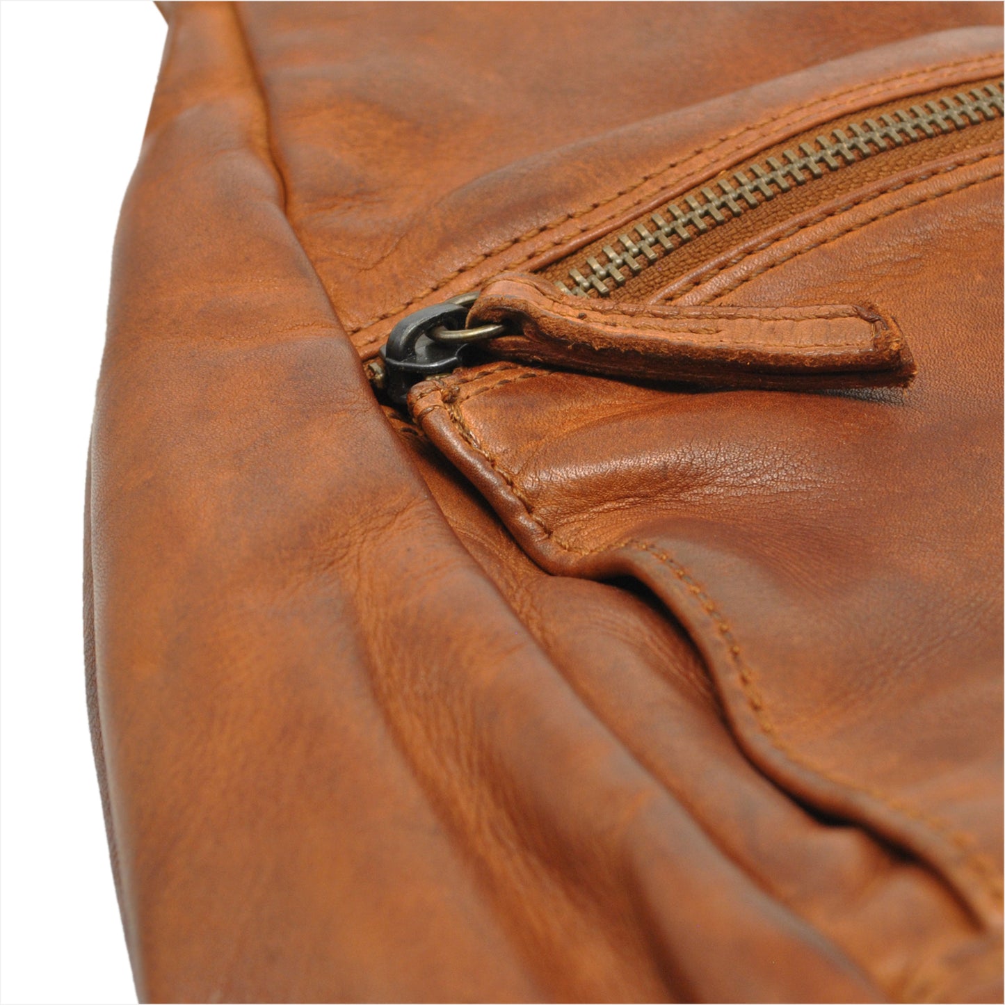 Bear Design Rucksack HANNIE Cognac | Echtes Leder