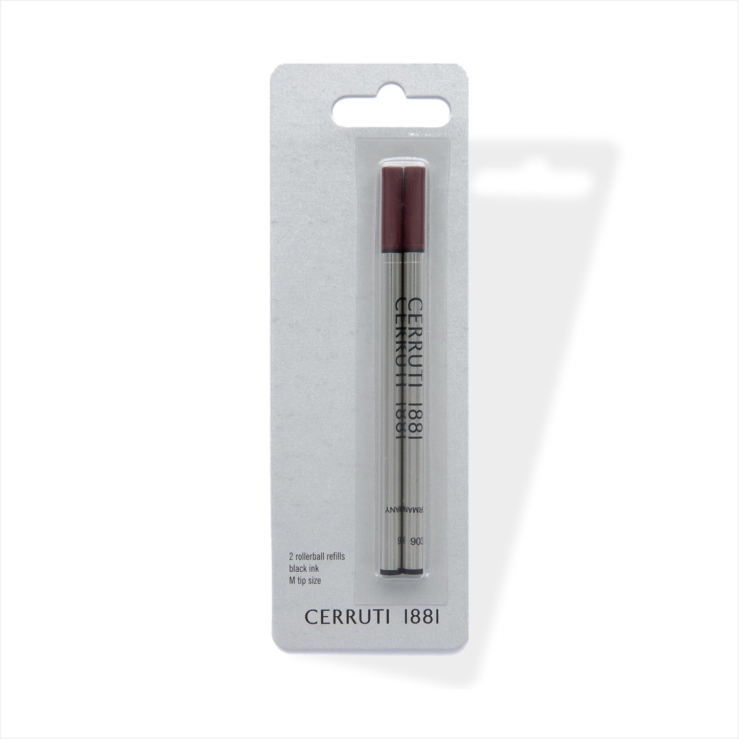 Cerruti 1881 Tintenroller Ersatzminen Schwarz Metall Duo Pack