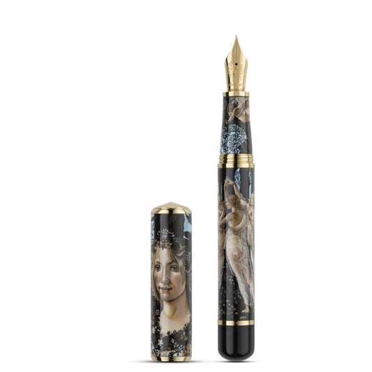 Montegrappa Arte Botticelli mit abgenommener Kappe und 18-Karat-Goldfeder