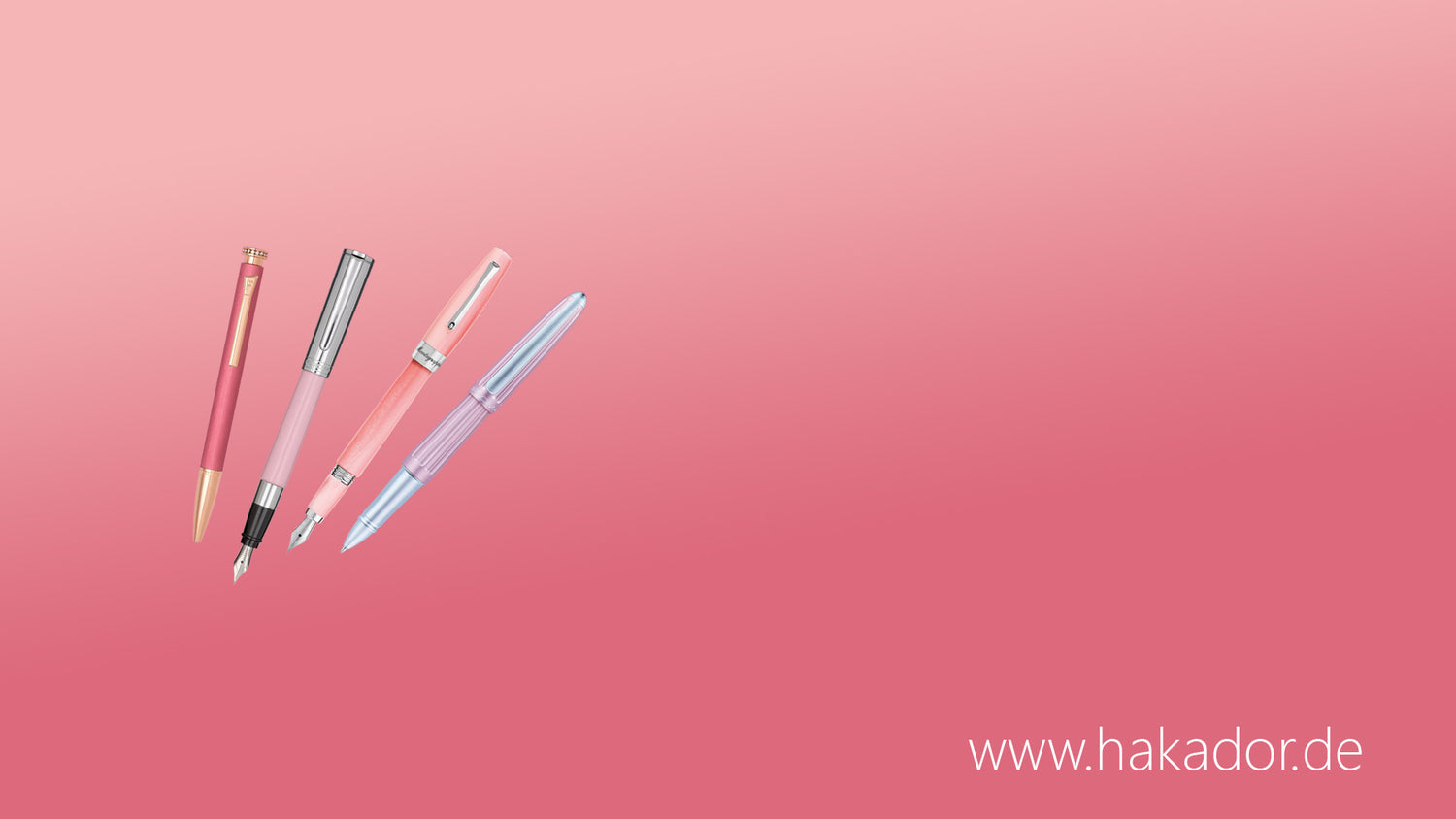 Edle Schreibgeräte in Pink.