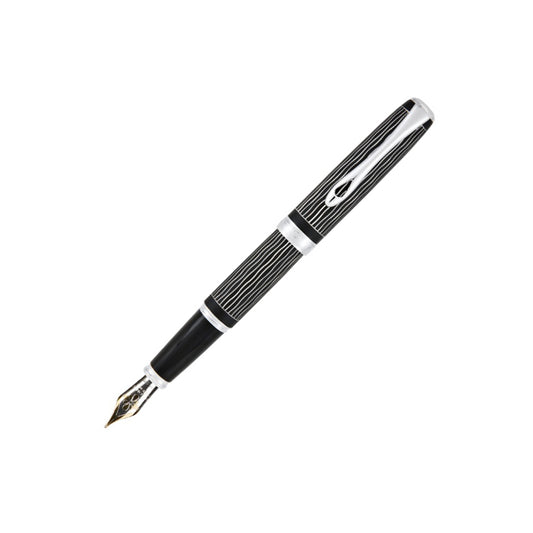 Diplomat Füllfederhalter EXCELLENCE A Plus Wave Guillochiert Lapis Schwarz 14k