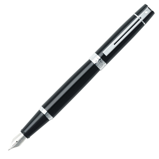 Sheaffer Füllfederhalter 300 schwarzer Schaft mit verchromten Beschlägen
